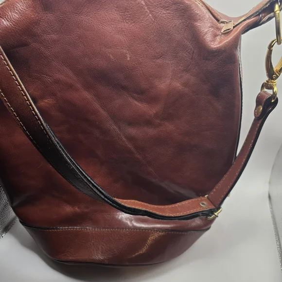 VTG Tedeschi Paris Leather Bucket Bag • Cognac French Equestrian - Picture 14 of 15